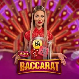 Official Live Casino logo: Mega Baccarat by Pragmatic Play at Rizz Casino